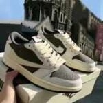 Brown and cream casual sneakers product photo